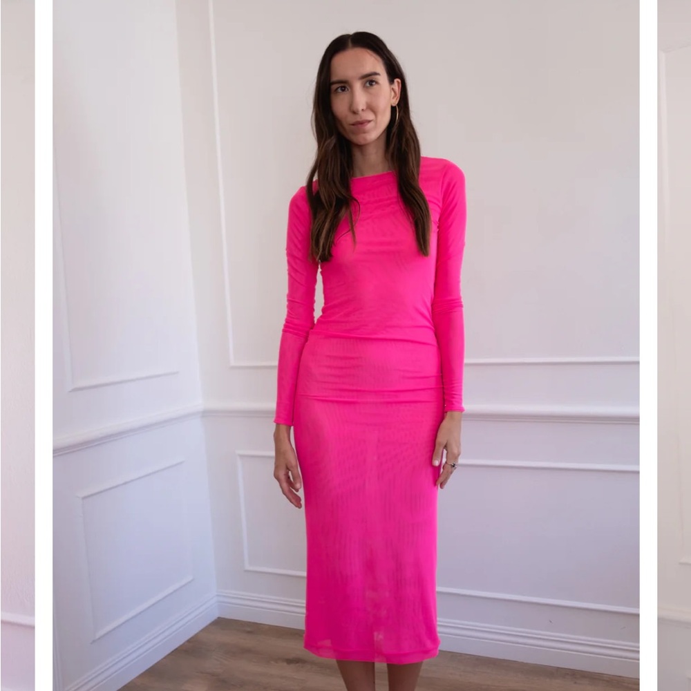 Bardo Collective Notte Dress in hot pink